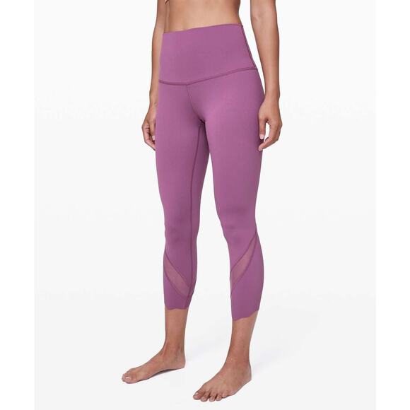 Lululemon Wunder Under Crop II *Roll Down Scallop Full-On Luxtreme 24" - Picture 1 of 10